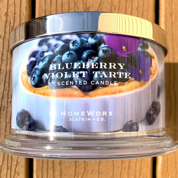 🆕BLUEBERRY VIOLET TART HARRY SLATKIN HOMEWORX 4 WICK 18oz CANDLE NWTS! - Picture 1 of 5